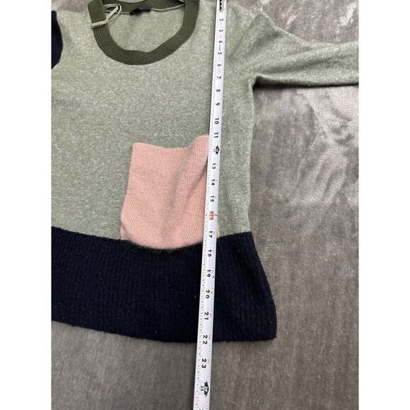 COS color block green/blue/ pink wool knit Sweater Small - Picture 9 of 14
